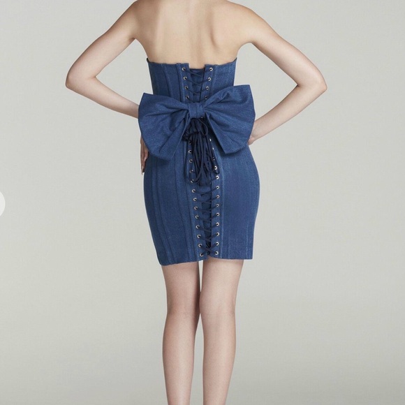 Agent Provocateur Strapless Denim Blue Dress - Picture 2 of 5